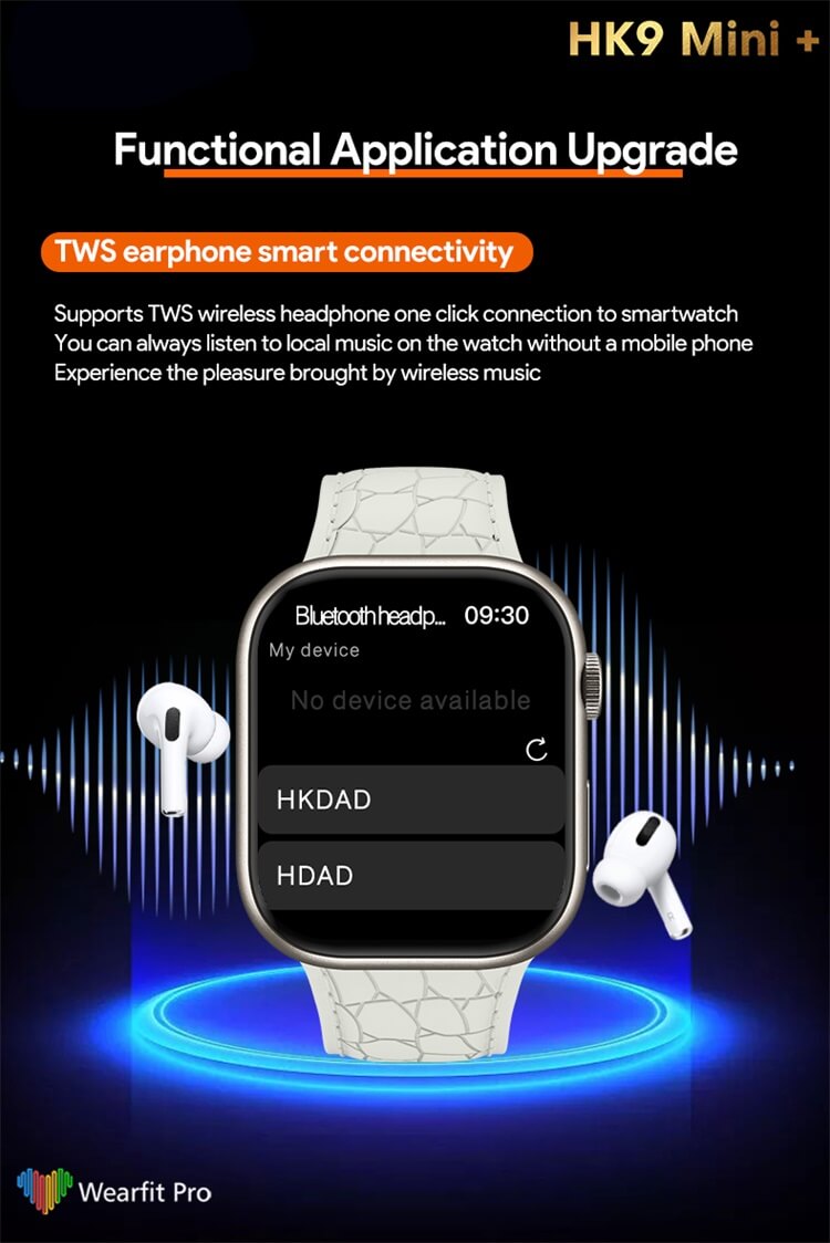 HK9 Mini+Smartwatch Cámara remota Nuevo diseño dinámico visual 2.5D TWS Auriculares Conectividad-Shenzhen Shengye Technology Co.,Ltd