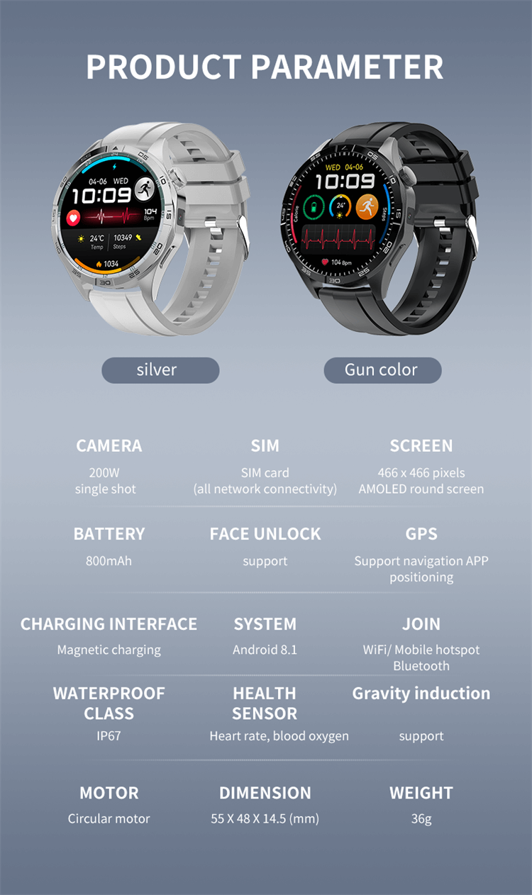 VG52 PRO Smartwatch 4G/5G Sim Card High Definition Remote Photography Long Endurance Time-Shenzhen Shengye Technology Co.,Ltd